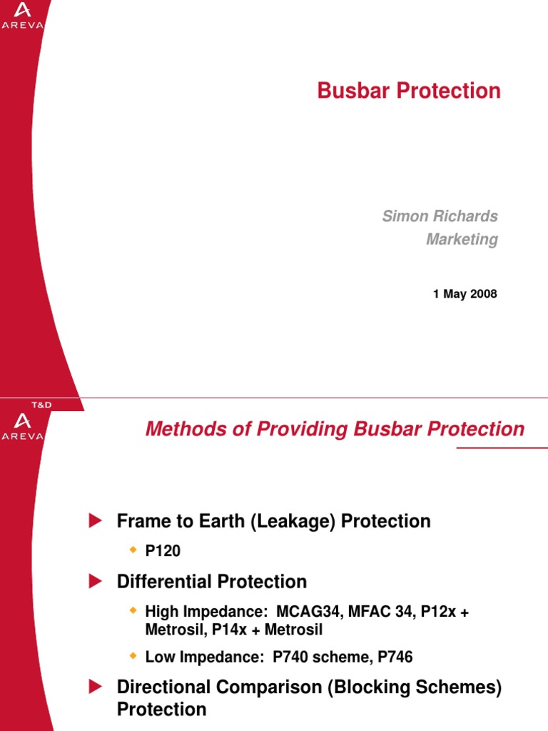 Busbar Protection Methods Explained | PDF | Power Engineering | Electronics