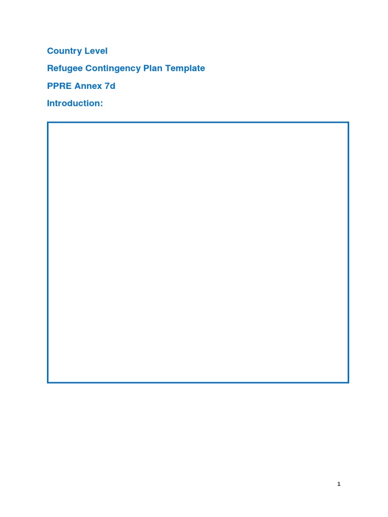 00 MASTER CP Template Country Level | PDF | European Migrant Crisis ...