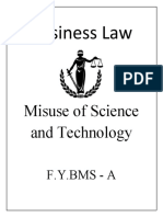 Business Law: Misuse of Science and Technology