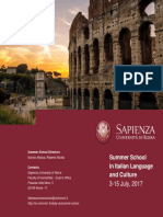 Brochure Summer School in Italian Language and Culture 2017