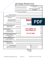 Sample: Example Design Review Form