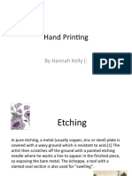 Hand Printing: by Hannah Kelly (