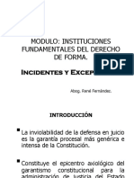 Incidentes y Excepciones.instituciones