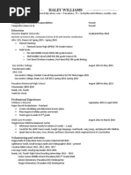 Haley Williams Resume For Pisd