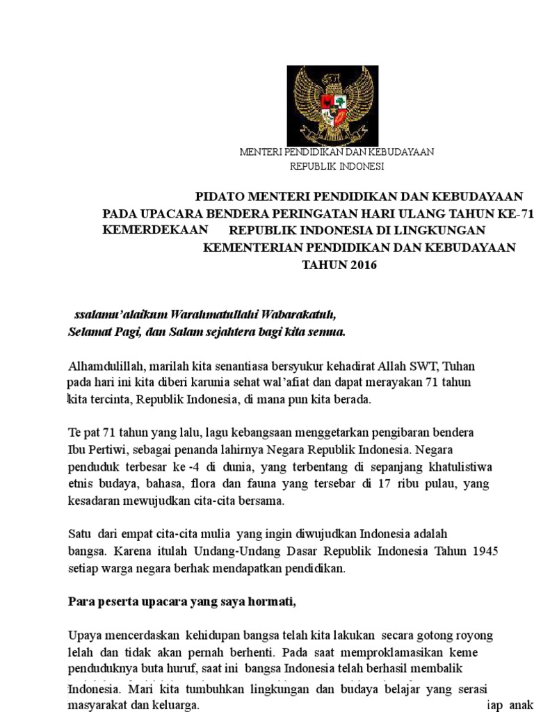 Contoh Pidato Tentang Pentingnya Gotong Royong