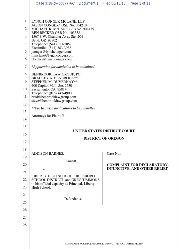 First Amendment Lawsuit PDF Justice Crime Violence
