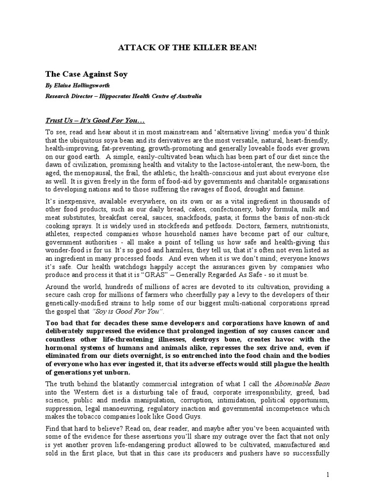 Attack of The Killer Bean PDF Soybean Cancer