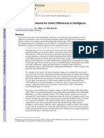 An Historical Framework For COHORT Differences in Intelligence