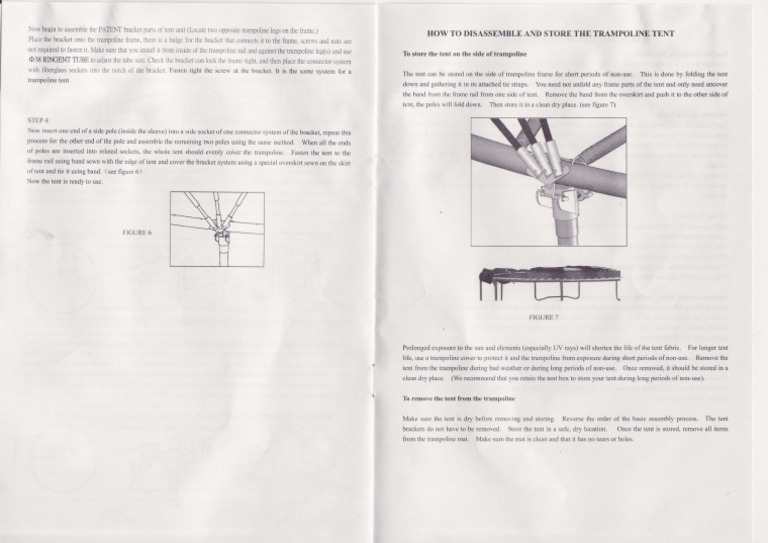 Atlantic Trampolines Trampoline Tent Instructions Part 2 PDF Tent Athletic Sports