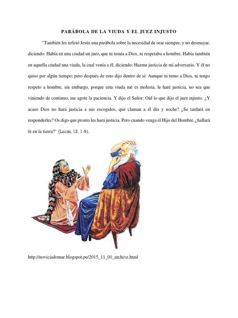 Parábola de La Viuda y El Juez Injusto | PDF | Oración | Fe