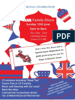 YAWN Family Disco: Sunday 10th June 5pm To 8pm