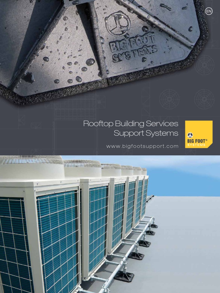 Big Foot Systems Rooftop Support Solutions | PDF | Roof | Duct (Flow)
