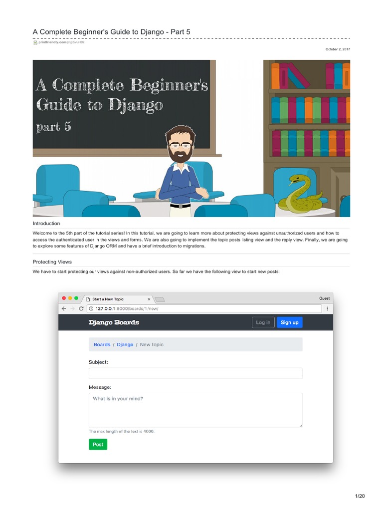 A Complete Beginners Guide To Django - Part 5 | PDF | Web Development ...