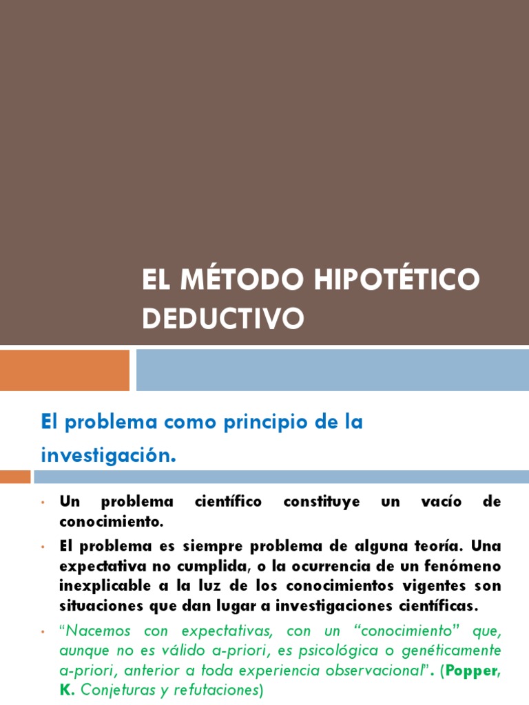 O Metodo Hipotetico Dedutivo Em Sintese Passa Pelas Seguintes Etapas