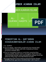 Sumber Sumber Ajaran Islam