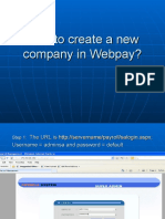 How To Create A New Company in Webpay