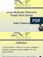 Small Business Resource Power Point Series: Joint Ventures