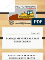 Manajemen Peralatan Konstruksi