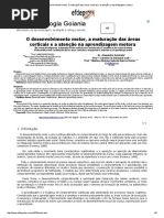 O desenvolvimento motor, a maturação das áreas corticais e a atenção na aprendizagem motora