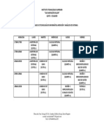 Horario de Clases de Tecnología en Informática Mención y Análisis de Sistemas