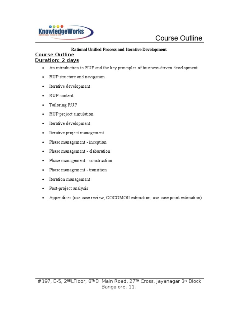 RUP and Iterative Development Course | PDF