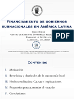 Financiamiento de Gobiernos Subnacionales en América Latina