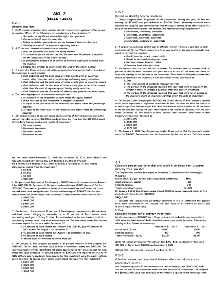 Bab 2 Equity Finance Book Value