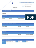 6 Project Meeting Minutes Template ES