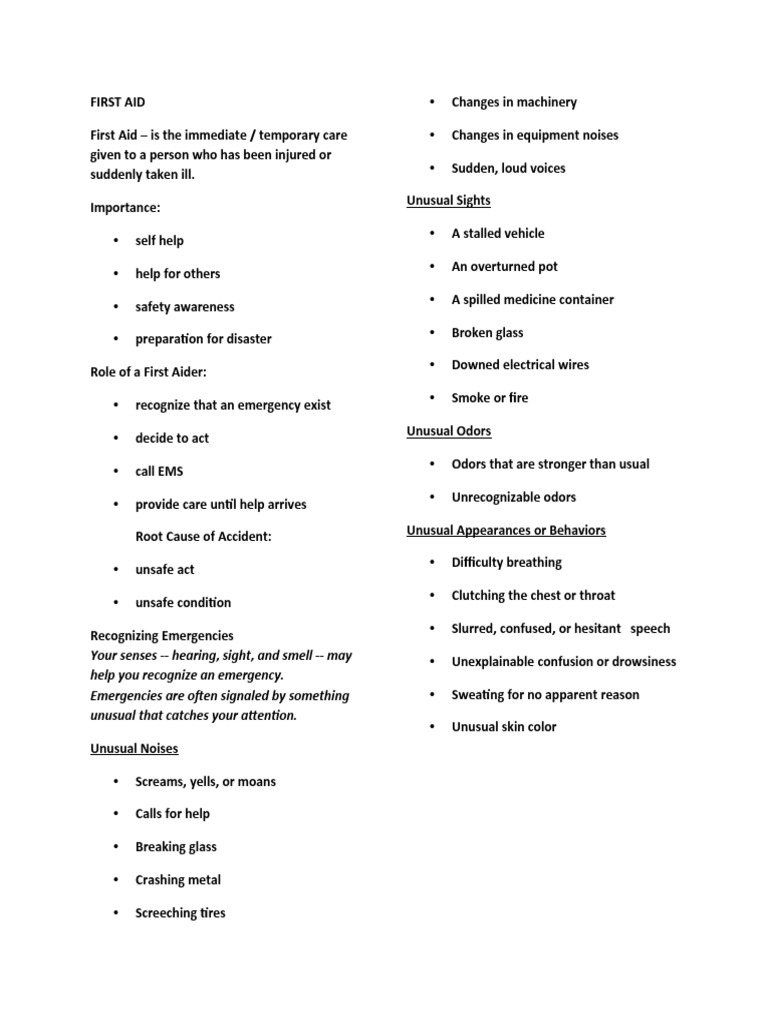 First Aid | PDF