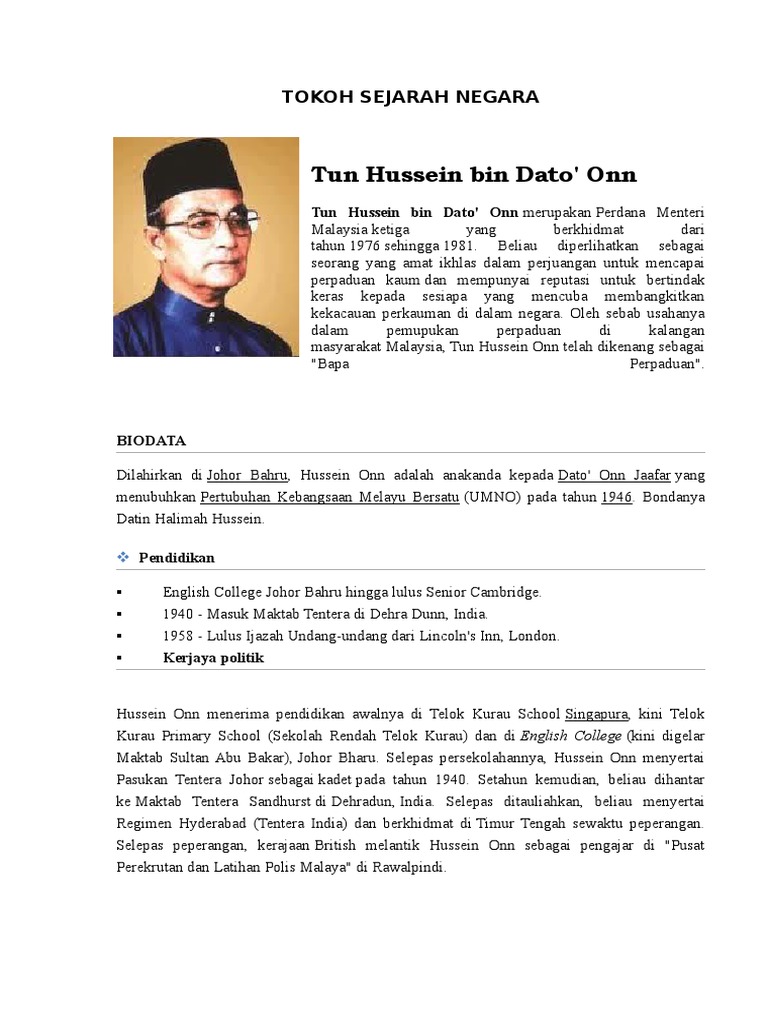 dato onn jaafar biodata