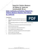 Solution Manual For Modern Business Statistics 5th Edition by Anderson