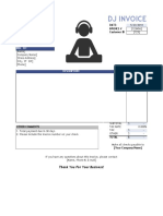 DJ Invoice Template