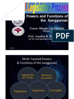 Powers and Functions of The Sanggunian: Counc. Margie Lou Humilde Prof. Josefina B. Bitonio, DPA