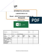 Lab 05 - Excel 2013 - Funciones de Búsqueda