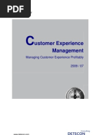 Detecon Opinion Paper Customer Experience Management. Managing Customer Experience Profitably