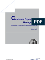 Detecon Opinion Paper Customer Experience Management. Managing Customer Experience Profitably