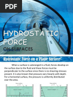 Hydrostatic Forces On Surfaces