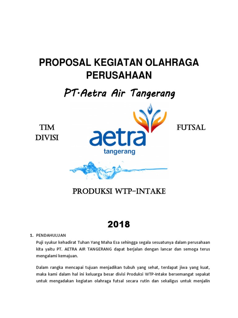 Proposal Kegiatan Olahraga Perusahaan