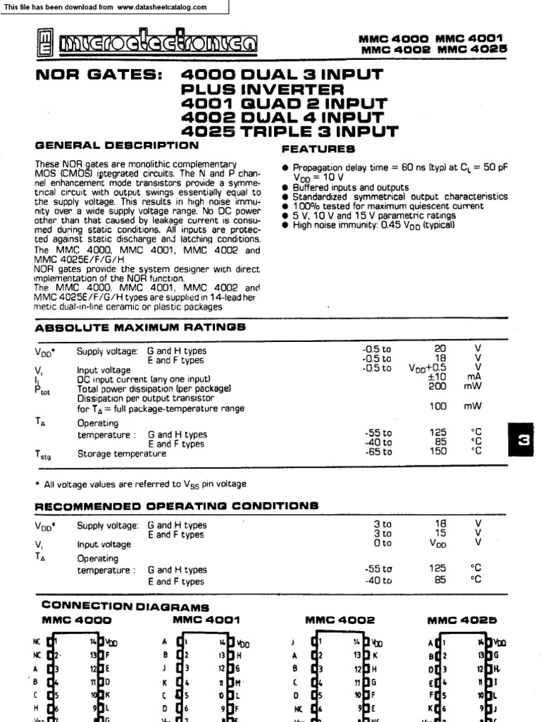 Datasheet CIRCUITO INTEGRADO | PDF