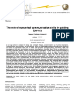 The Role of Nonverbal Communication Skills in Guiding Tourists PDF