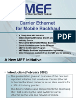 Carrier Ethernet for Mobile Back Haul
