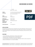 Nichrome60 Wire Data Sheet