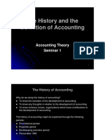 The History and The Definition of Accounting