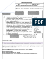 Bateria de exercícios sobre língua portuguesa