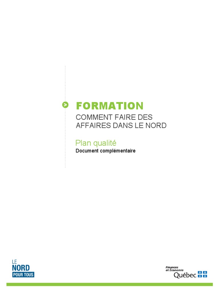 Plan Qualite PDF Quality Management Business