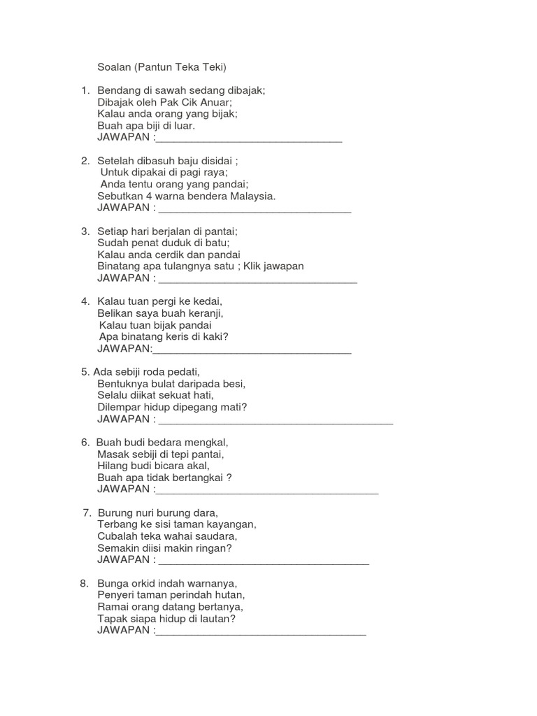 Teka Teki Pdf