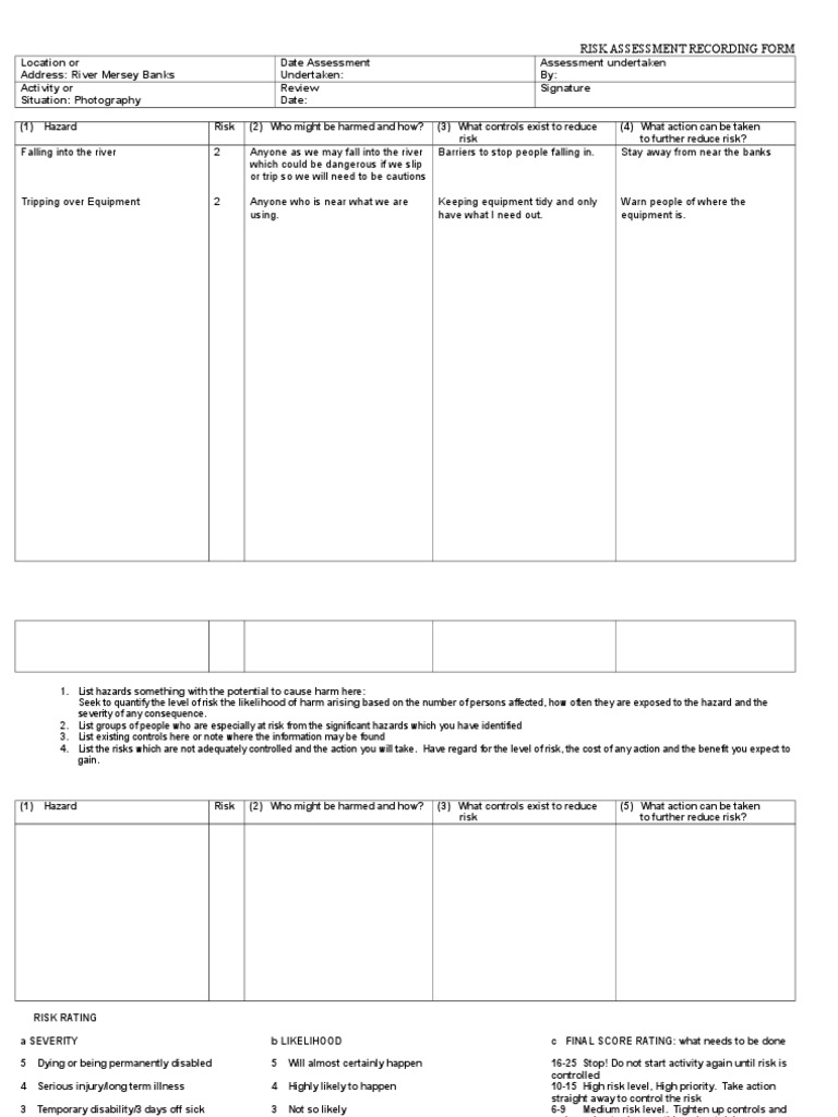 Risk Assessment River | PDF | Hazards | Risk