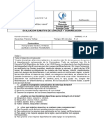 Evaluación de Repaso 7º E Fila A