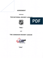 NHL/CHL Signed Agreement