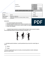 Evaluación Complementaria Fisica 1º Medio